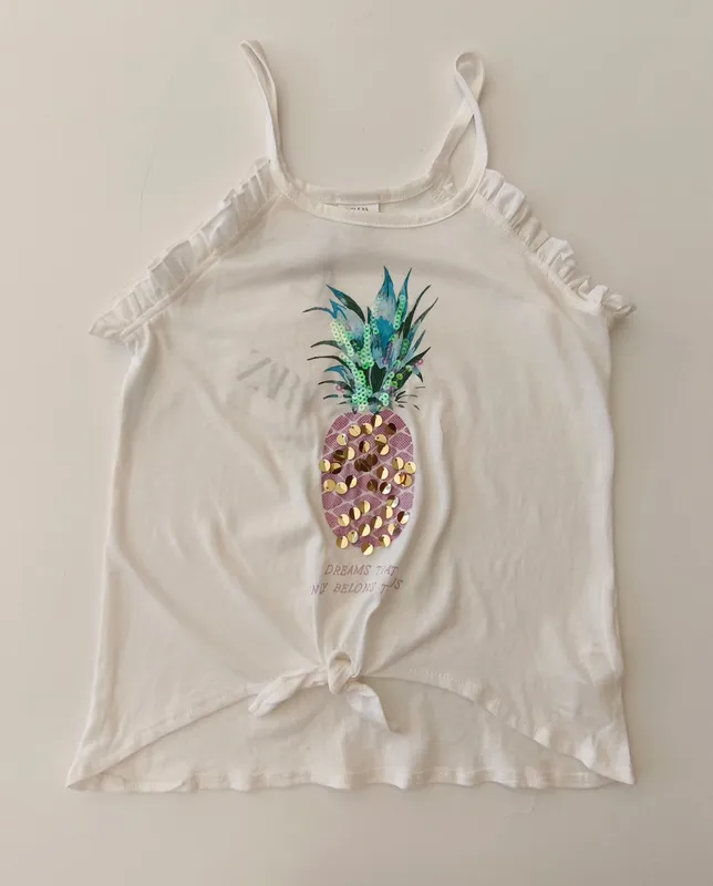 Blusa de tirantes. zara. talle: 9.