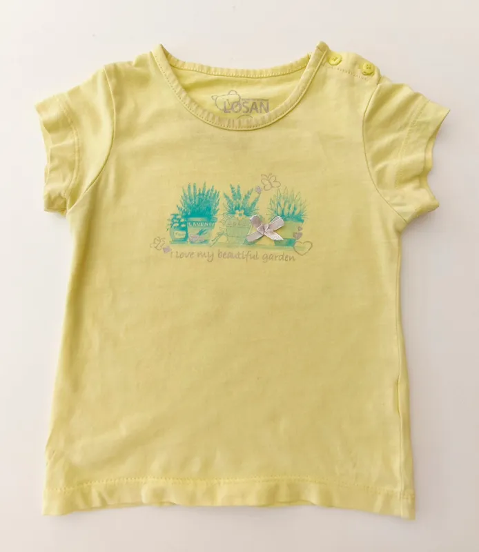 Remera manga corta. losan. talle: 12 - 18 meses.