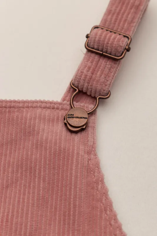 Vestido jardinero corderoy zara