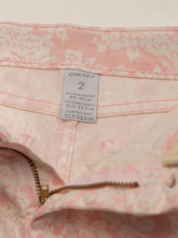 Pantalón gabardina floreado cheeky
