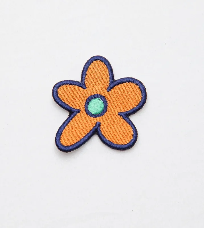Parche muda flor naranja
