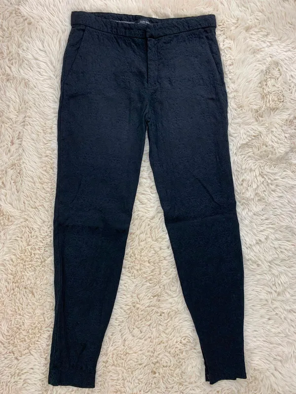 Pantalon negro con encaje zara ts