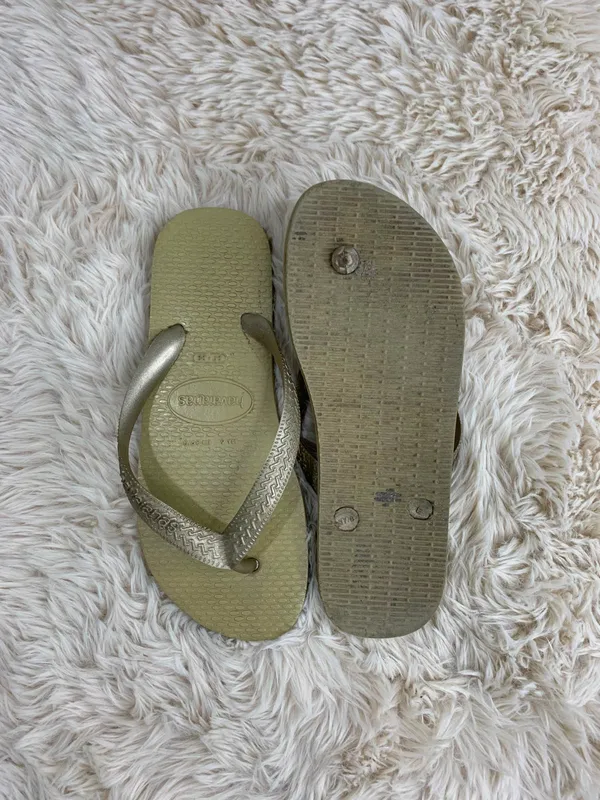 Ojotas doradas havaianas t37