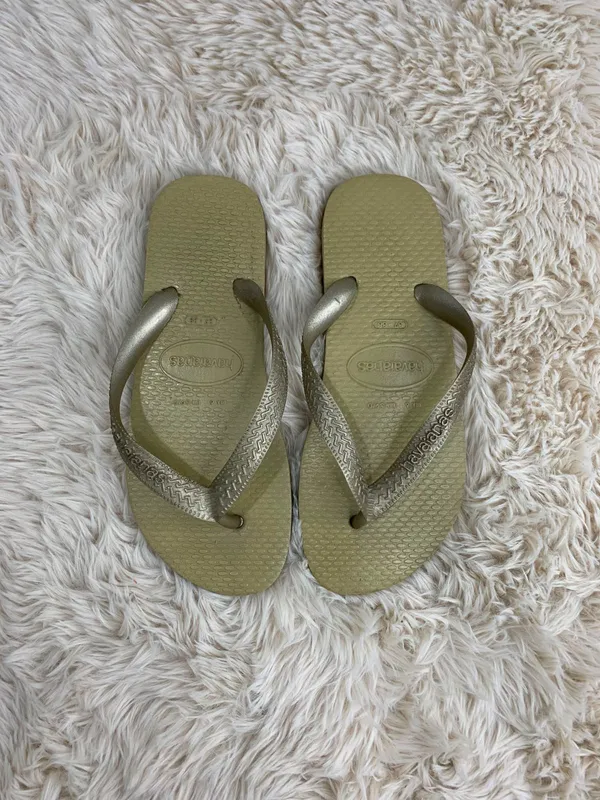 Ojotas doradas havaianas t37