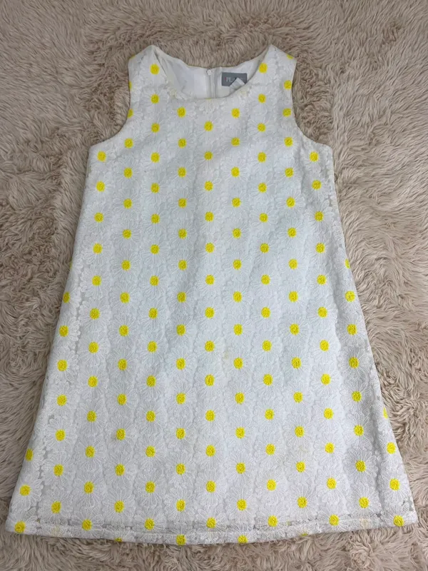 Vestido blanco con margaritas place kids txl