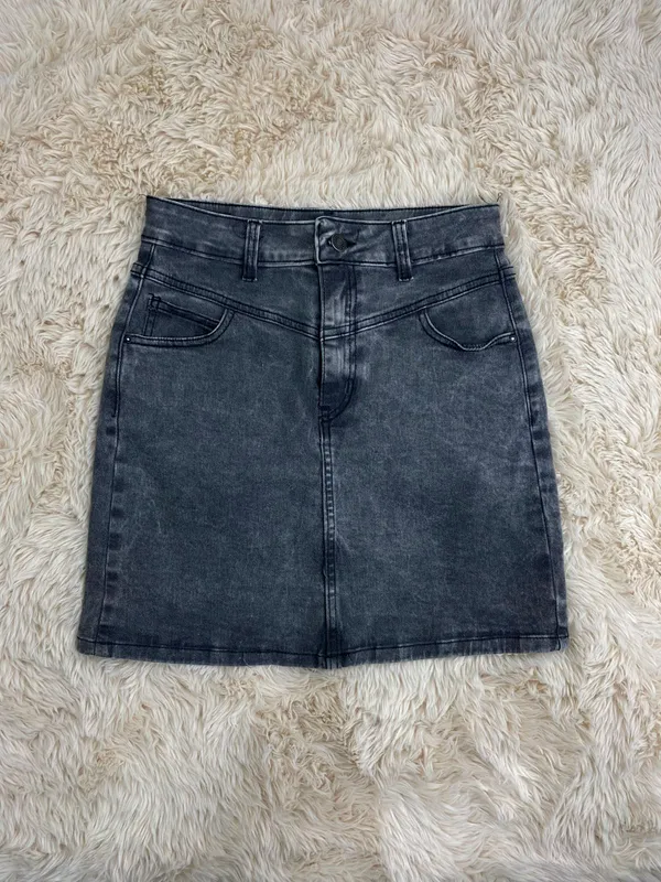 Pollera de jean gris psychic t36