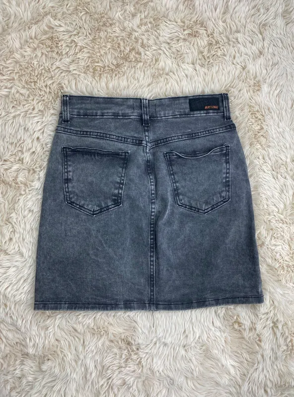 Pollera de jean gris psychic t36
