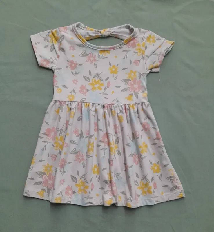 Vestido flores algodon 12m