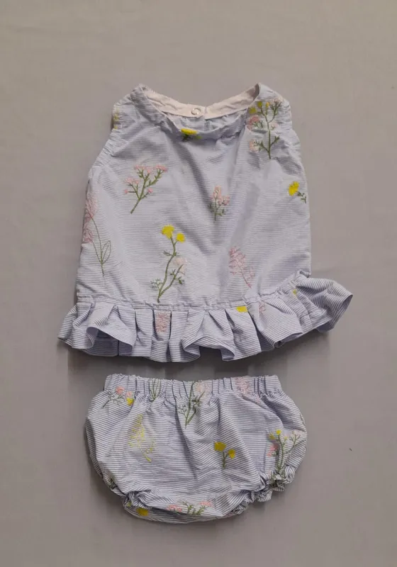 Conjunto shein bordado camisola y bombachudo 18 m