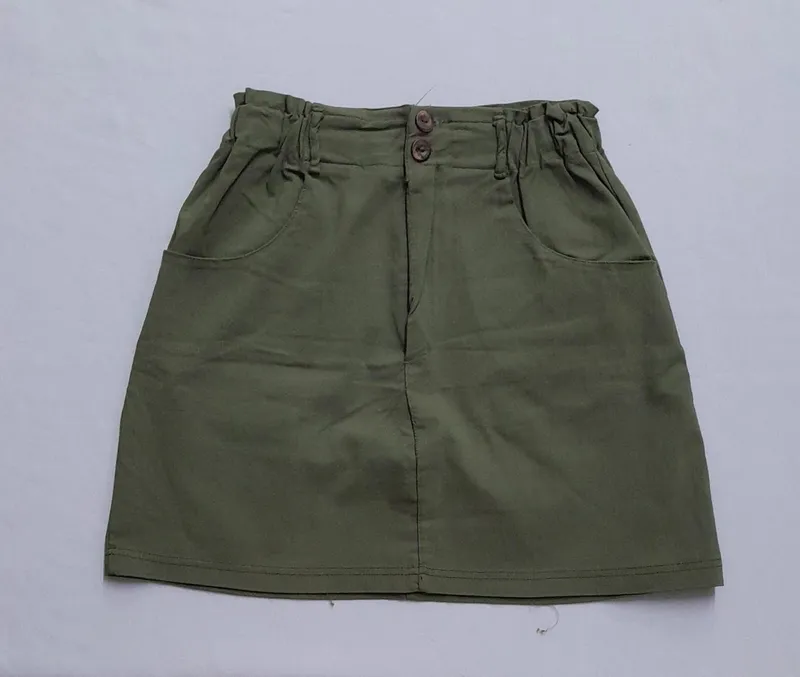 Pollera verde bengalina talle m saint antoni