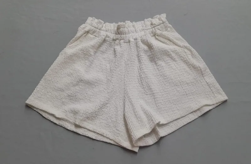 Short bambula blanco elastico  talle l