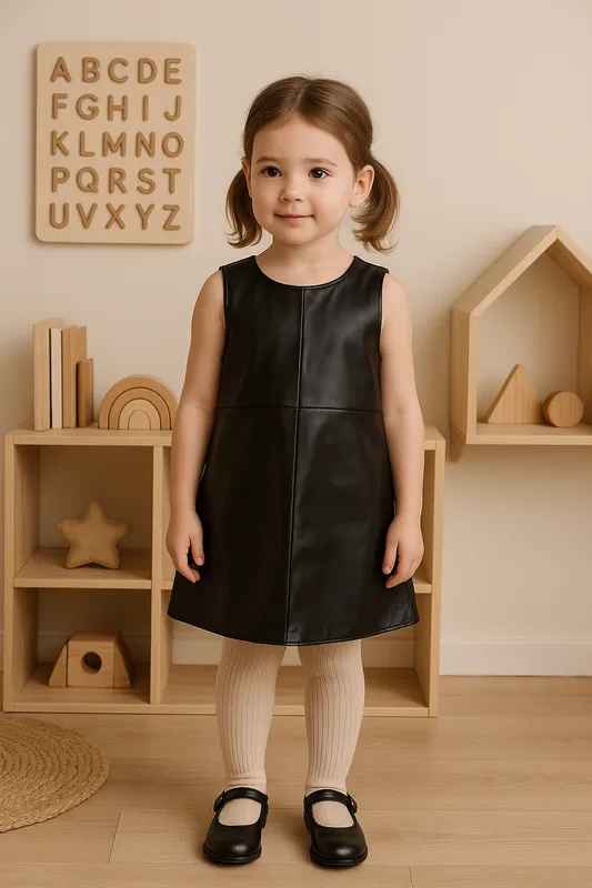 Vestido zara 2/3años cuero