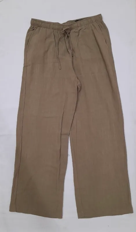 Pantalon lino verde	lefties 	talle 30