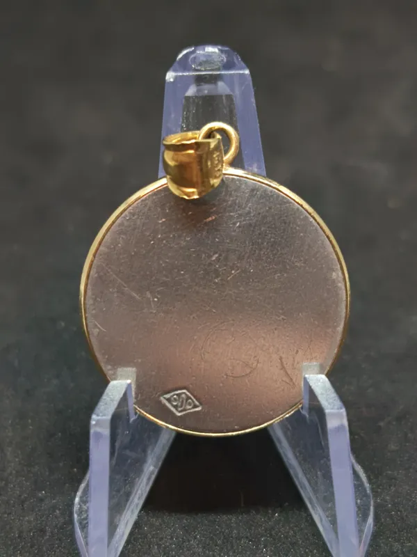 Medalla virgen plata 900 y oro 18k