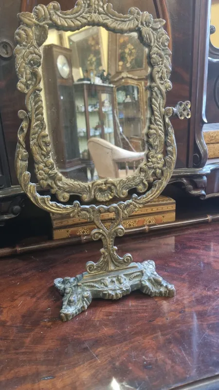 Espejo basculante en bronce
