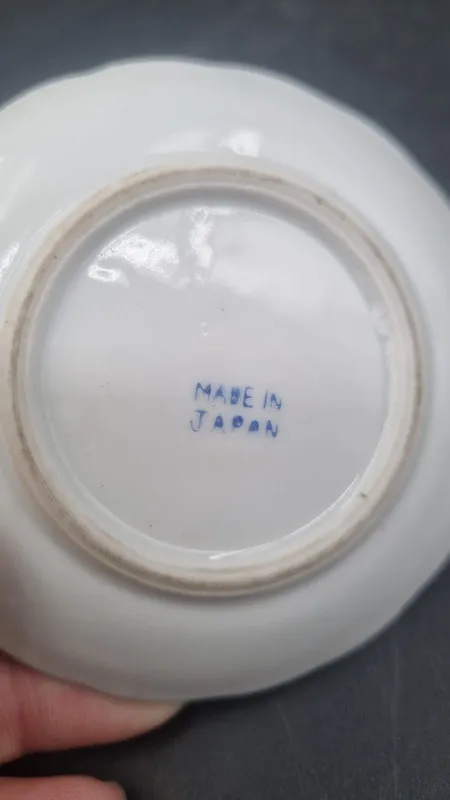 Plato y pocillo porcelana japonesa