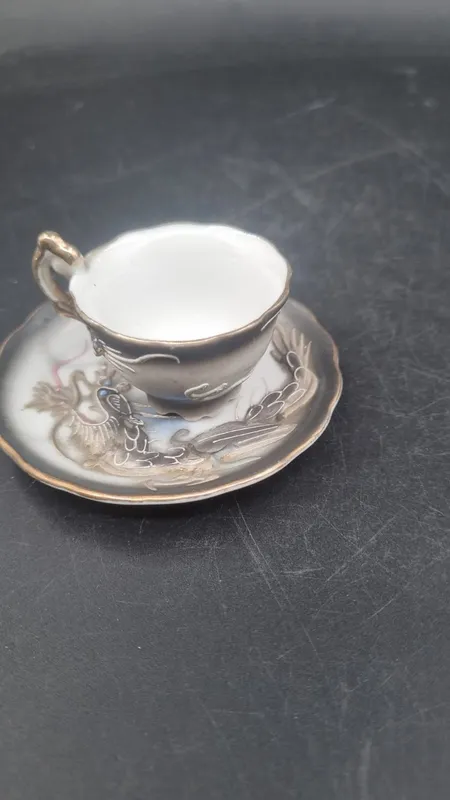 Plato y pocillo porcelana japonesa