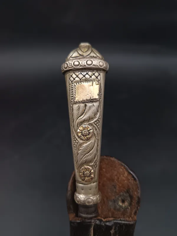 Cuchillo plateria criolla hoja solingen vaina de cuero
