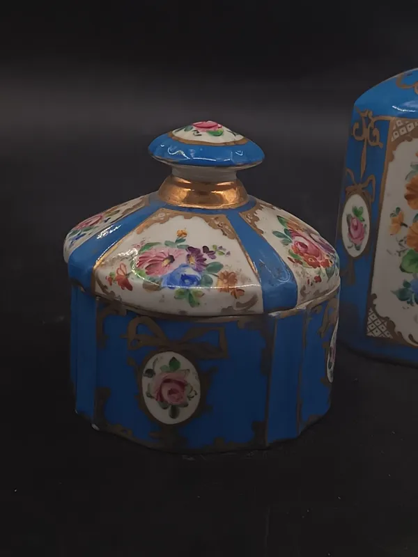2 piezas toailette porcelana francesa pintada a mano