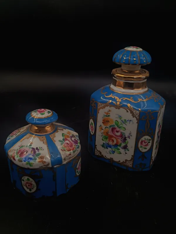 2 piezas toailette porcelana francesa pintada a mano