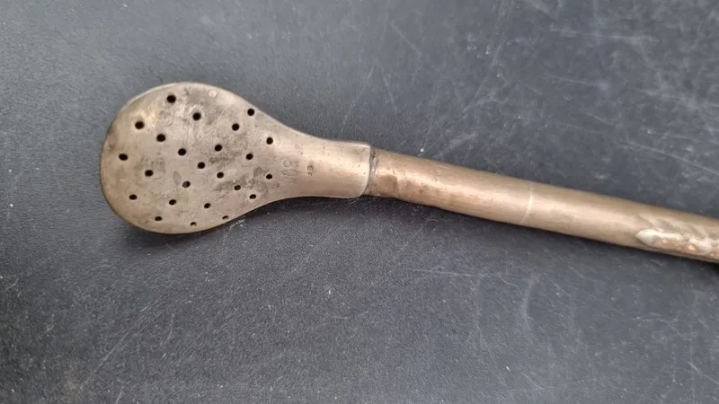 Bombilla plata 800 con arreglo antiguo