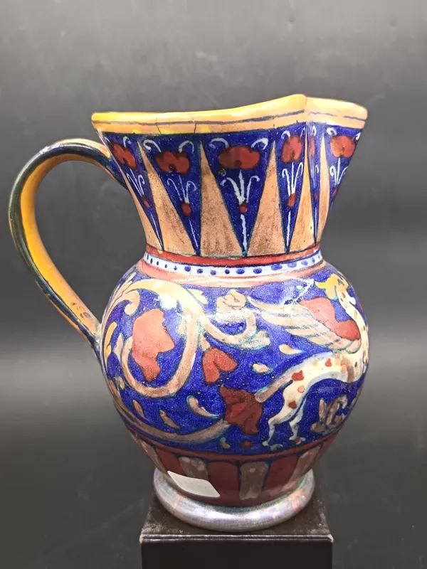 Jarra de ceramica italiana mayolica
