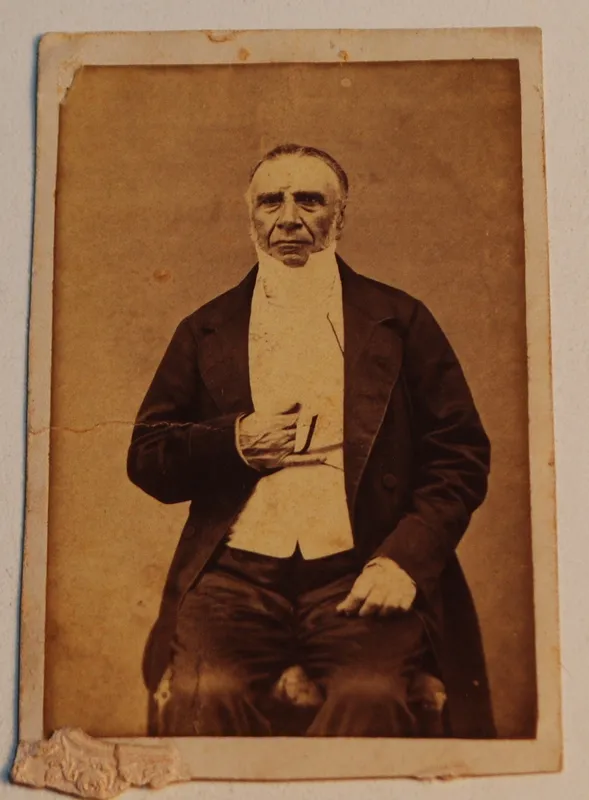 Antiguo carte de visit hombre de frac