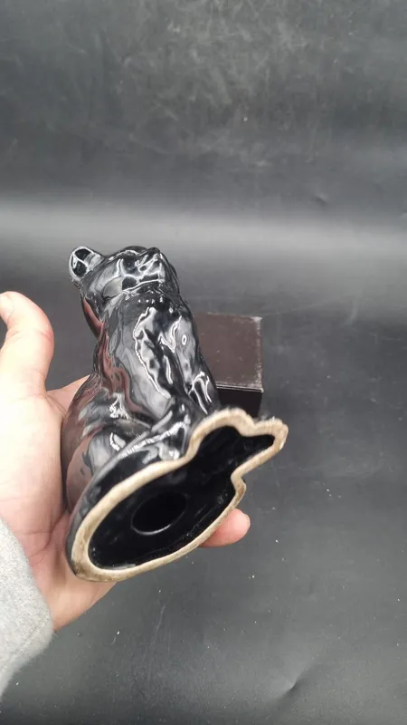 Figura gato negro de porcelana