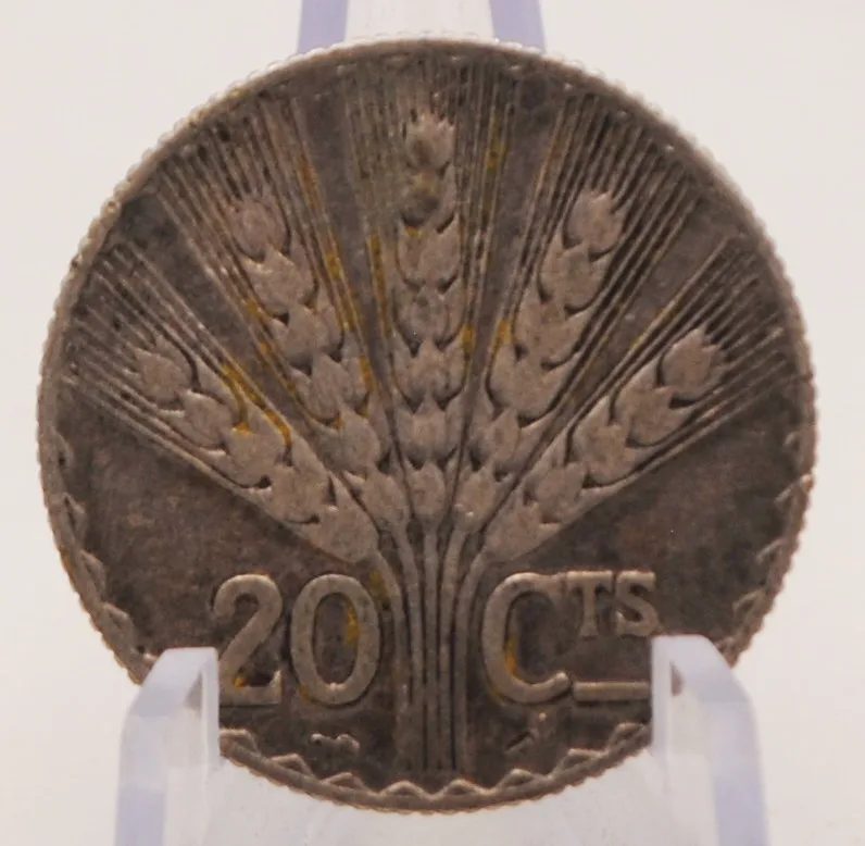 Moneda de plata uruguay 20 cent 1930