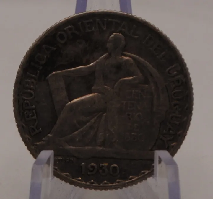 Moneda de plata uruguay 20 cent 1930