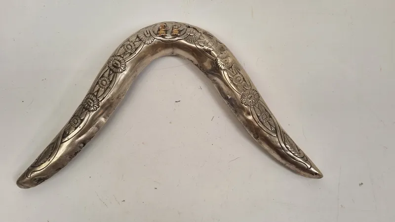 Cabezada de recado en plata y oro
