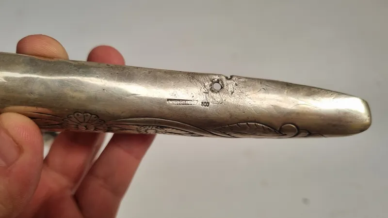 Cabezada de recado en plata y oro