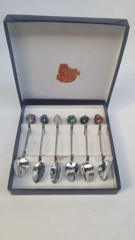 Set de 6 cucharitas con agatas