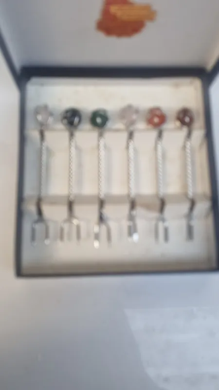 Set de 6 pichos con agatas