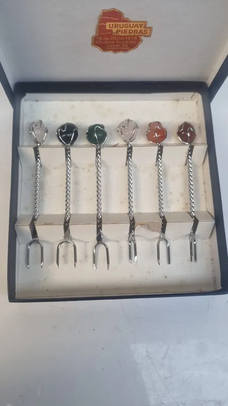 Set de 6 pichos con agatas