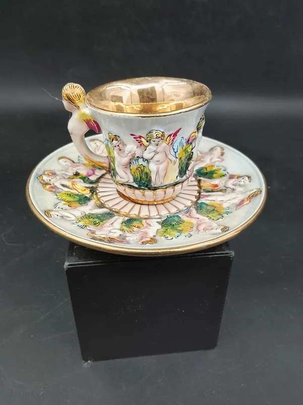Duo capodimonte pocillo y plato