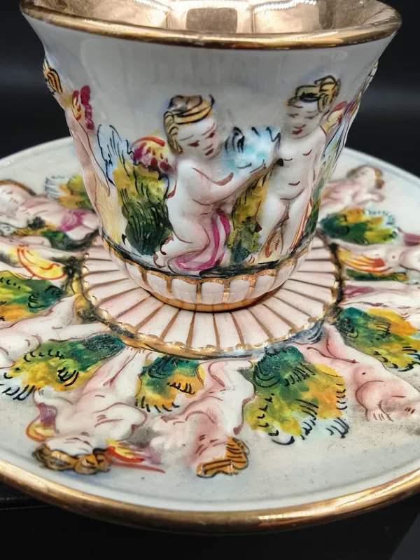 Duo capodimonte pocillo y plato