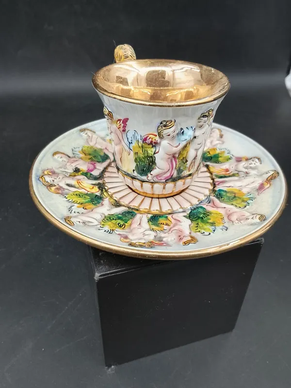 Duo capodimonte pocillo y plato