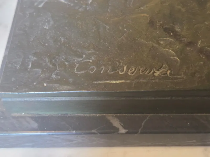 Estatua figura de bronce a la cera perdida firmado