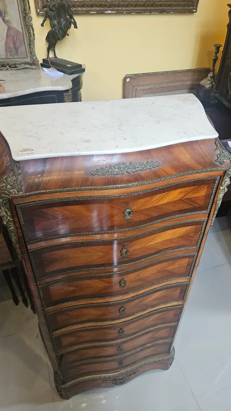Mueble secretaire simil semanaire frances antiguo con llave