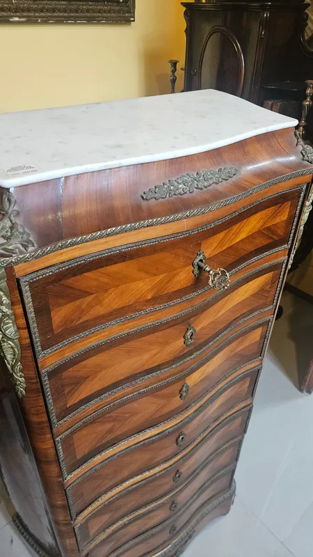 Mueble secretaire simil semanaire frances antiguo con llave