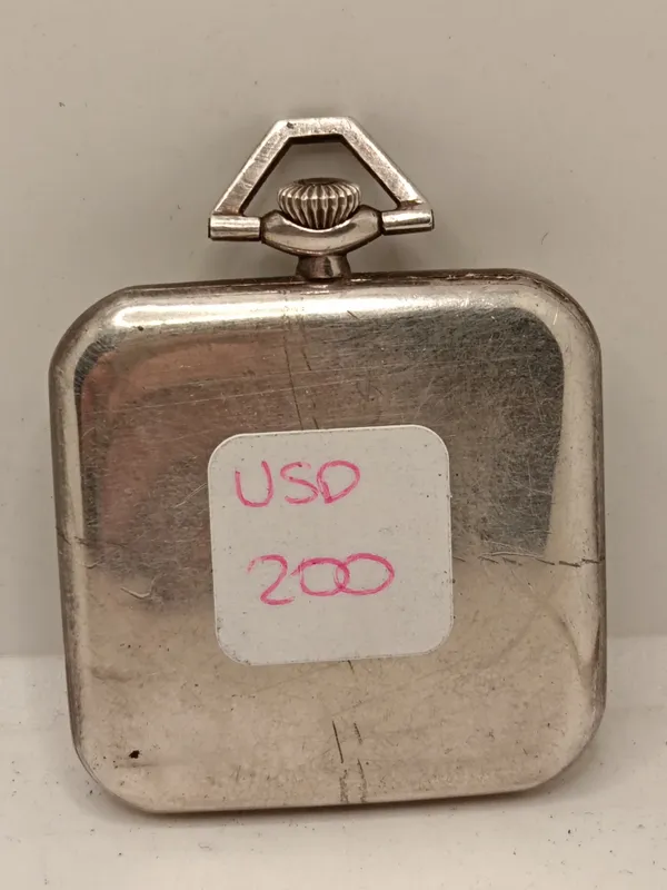 Reloj de bolsillo cuadrado mariom esfera analogica