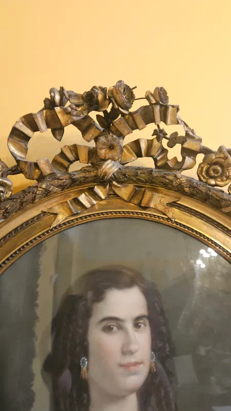 Oleo dama firmado jean dubouloz fechado 1863 retrato
