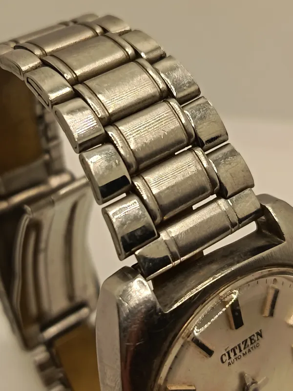 Reloj citizen automatico vintage 1970 esfera plateada movimiento 17 rubies