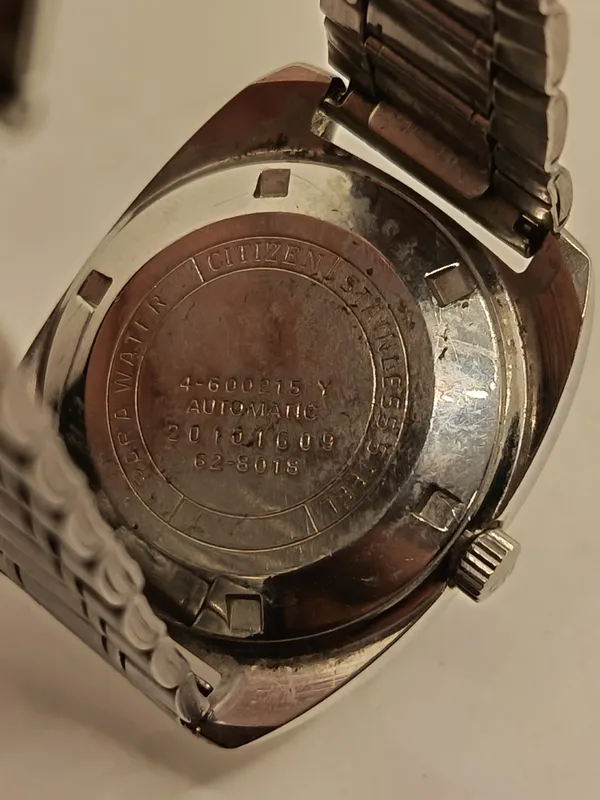 Reloj citizen automatico vintage 1970 esfera plateada movimiento 17 rubies