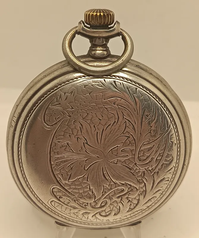 Reloj de bolsillo longines caja de plata antiguo grand prix 1900