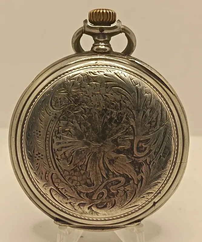 Reloj de bolsillo longines caja de plata antiguo grand prix 1900