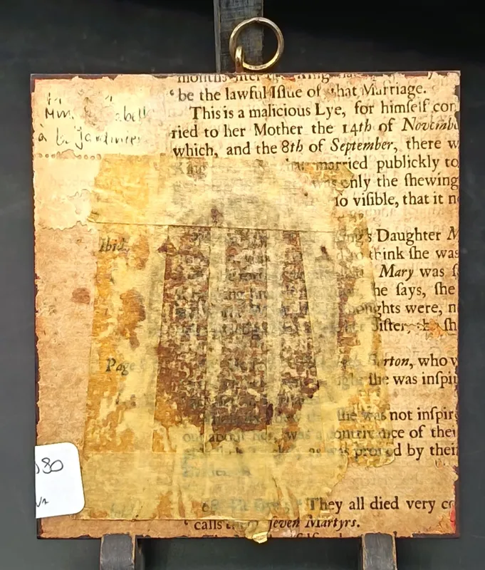 Miniatura dama antigua pintada a mano con marco de boulle