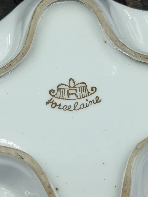 Plato despojador porcelana blanca estilo limoges