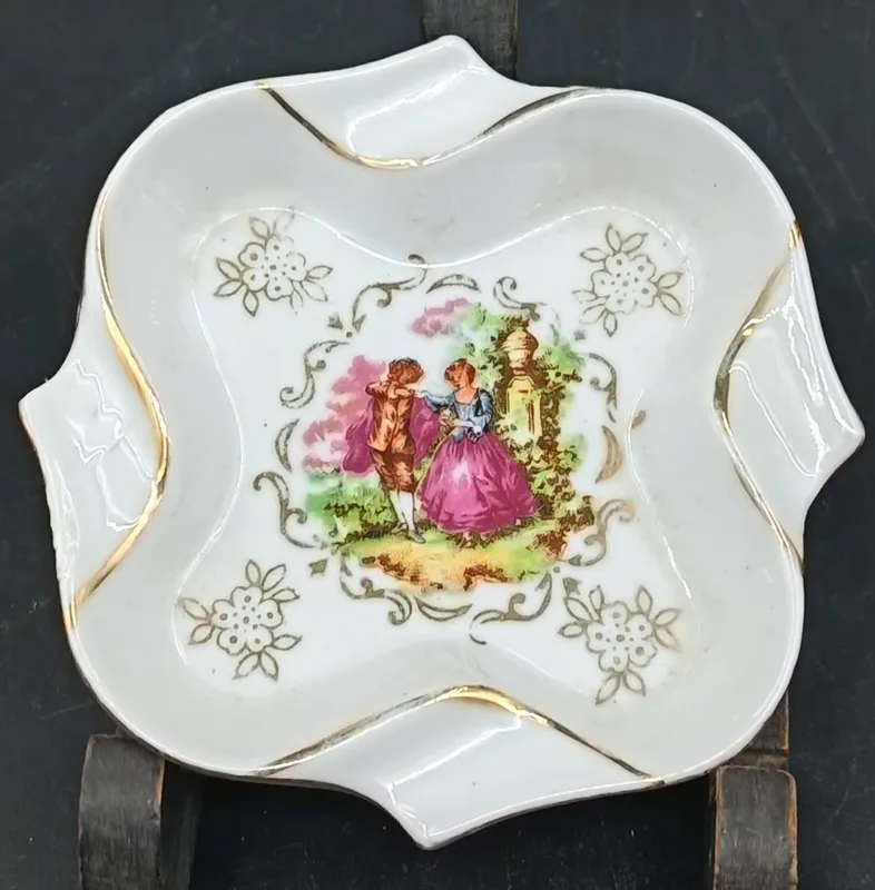 Plato despojador porcelana blanca estilo limoges
